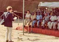 Paul addresses Tanzanian president Nyerere